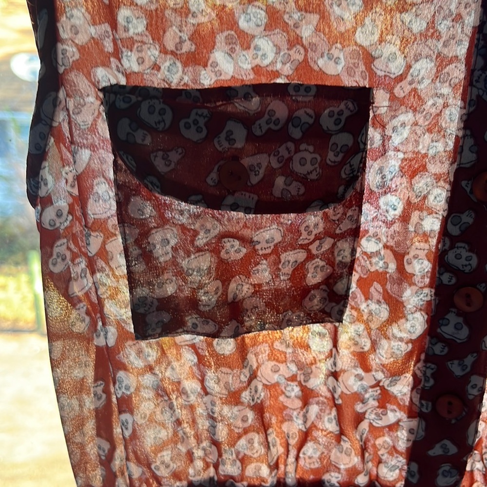 Sheer skull short tank dress